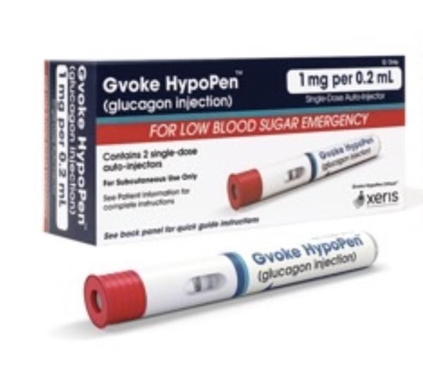 Gvoke 1 mg per 0.2 mL single-dose auto-injector (HypoPen)