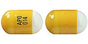Pill APO 014 Orange & White Capsule/Oblong is Diltiazem Hydrochloride Extended-Release