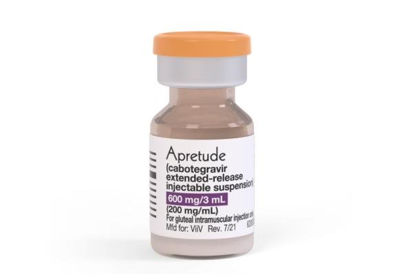 Apretude (cabotegravir) 600 mg/3 mL (200 mg/mL) injection