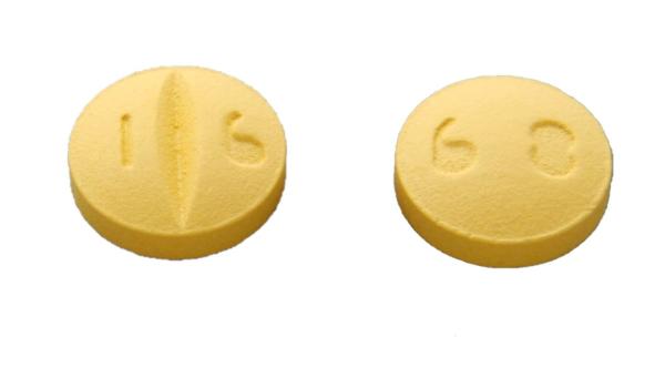 Pill 1 6 68 Yellow Round is Prochlorperazine Maleate