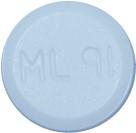 Pill ML 91 White Round is Pioglitazone Hydrochloride