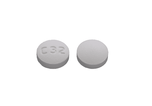 Pill C32 White Round is Lurasidone Hydrochloride