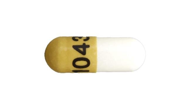 Pill 1043 Green & White Capsule/Oblong is Topiramate Extended-Release