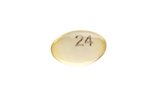 Pill 24 Yellow Capsule/Oblong is Lubiprostone