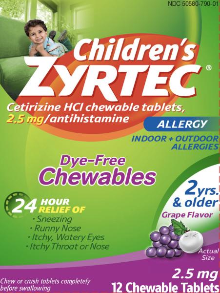 Pill CTZ White Round is Children's Zyrtec (Chewable)