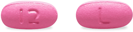 Pill L 12 Pink Capsule/Oblong is Varenicline Tartrate