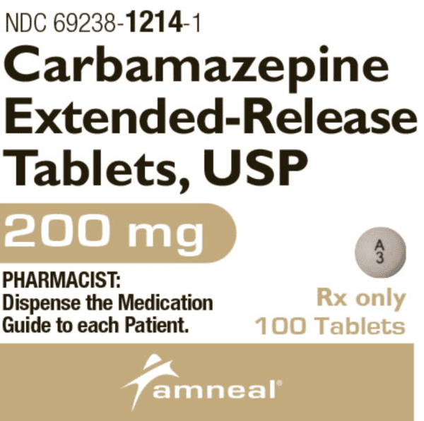 Carbamazepine extended-release 200 mg A 3