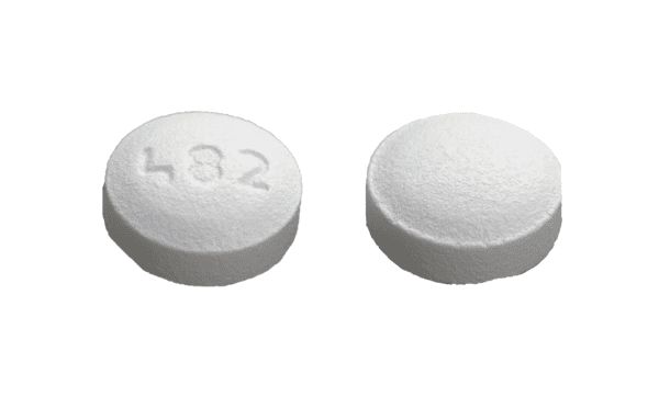 Pill 482 White Round is Pitavastatin Calcium