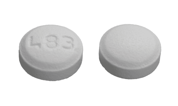 Pill 483 White Round is Pitavastatin Calcium