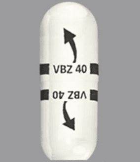 Pill VBZ 40 VBZ 40 White Capsule/Oblong is Ingrezza Sprinkle