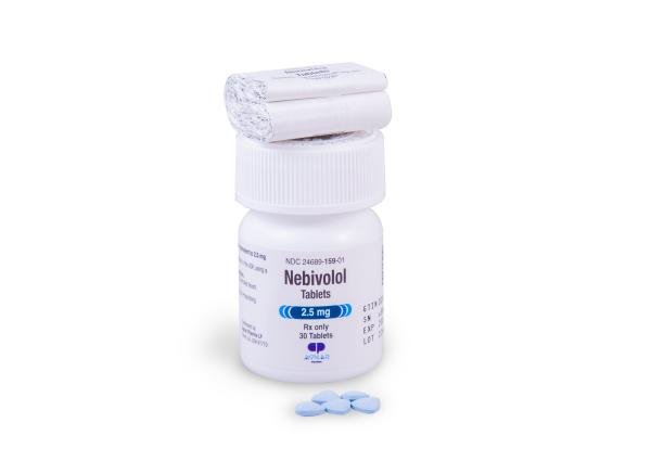 Pill B125 Blue Three-sided is Nebivolol Hydrochloride