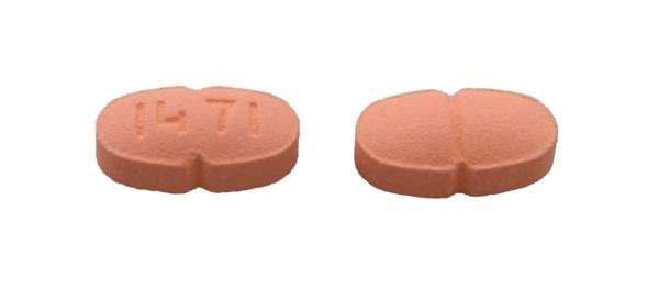 Pill 1471 Orange Oval is Ivabradine Hydrochloride