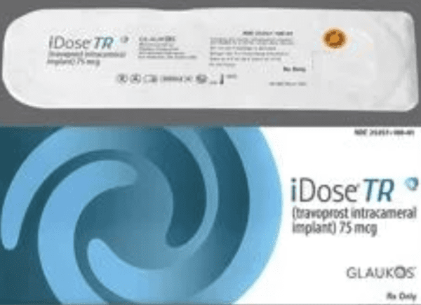 Pill medicine is iDose TR 75 mcg intracameral implant