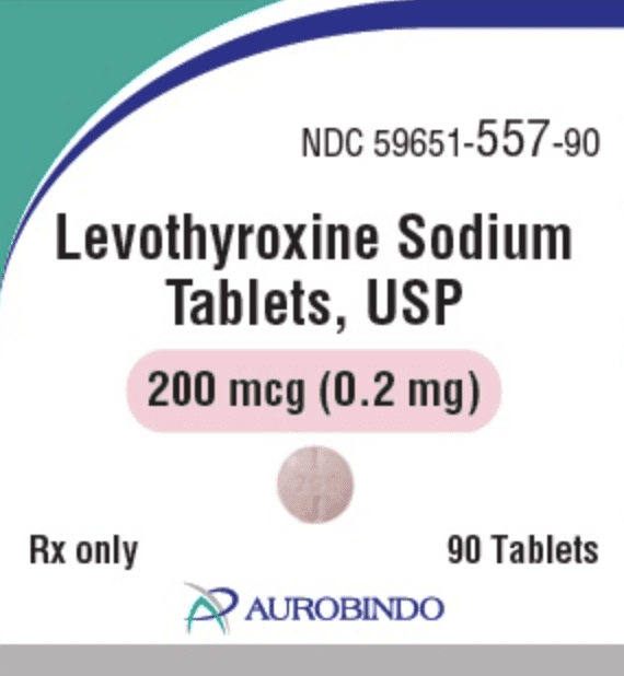 Levothyroxine sodium 200 mcg (0.2 mg) LV 200