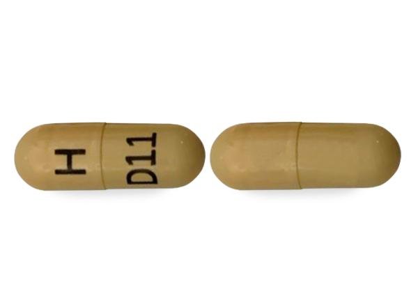 Pill H D11 Yellow Capsule/Oblong is Dabigatran Etexilate