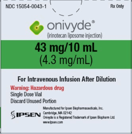 Pill medicine is Onivyde 43 mg/10 mL liposome injection