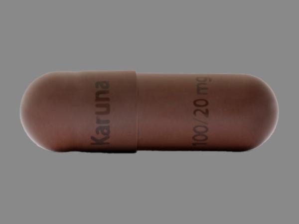 Pill Karuna 100/20mg Brown Capsule/Oblong is Cobenfy