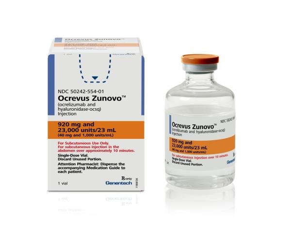 Ocrevus zunovo ocrelizumab 920 mg and hyaluronidase-ocsq 23,000 units /23 mL medicine