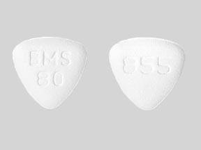 Pill BMS 80 855 White Three-sided is Dasatinib