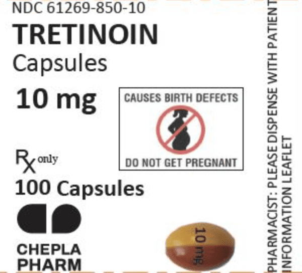 Pill 10 mg Orange Capsule/Oblong is Tretinoin