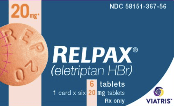 Pill REP 20 VLE Orange Round is Relpax