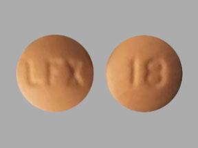 Pill LFX 18 Peach Round is Lofexidine Hydrochloride