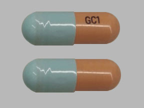 Pill GC1 Blue Capsule/Oblong is Mycophenolate Mofetil