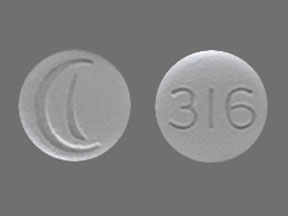 Pill Logo 316 Gray Round is Doxepin Hydrochloride