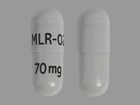 Pill MLR-02 70 mg Gray Capsule/Oblong is Adhansia XR