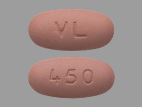 Pill VL 450 Pink Oval is Valganciclovir Hydrochloride