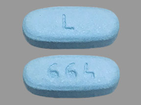 Pill L 664 Blue Oval is Deferasirox