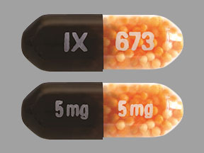 Pill IX 5 mg 673 5 mg Brown Capsule/Oblong is Dexedrine Spansule