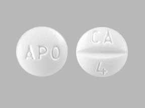 Pill APO CA 4 White Round is Candesartan Cilexetil