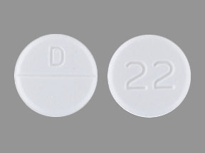 Pill D 22 White Round is Atenolol