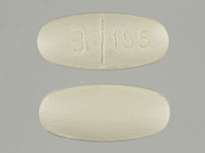 Pill B 155 is Vinate M Prenatal Multivitamins with Folic Acid 1 mg