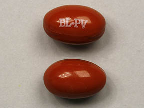 Pill BL-PV Red Oval is PreserVision AREDS