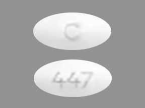 Pill C 447 White Oval is Irbesartan