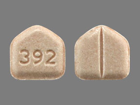 Pill 392 Peach Five-sided is Venlafaxine Hydrochloride
