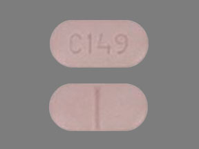 Pill C149 Pink Capsule/Oblong is Lamotrigine