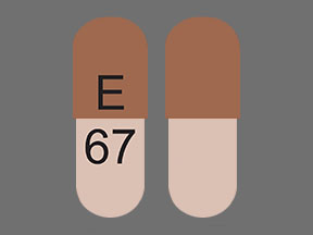 E 67 Pill Brown Pink Capsule Shape Pill Identifier Drugs Com