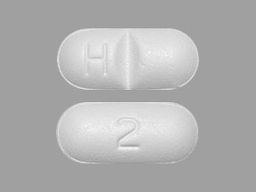 Pill H 2 White Capsule/Oblong is Lamivudine and Zidovudine