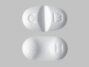 Pill H C 13 White Oval is Clobazam