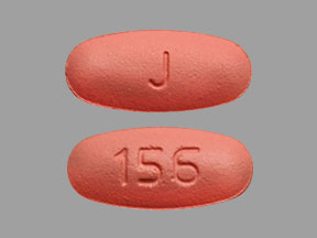 Pill J 156 Pink Oval is Valganciclovir Hydrochloride