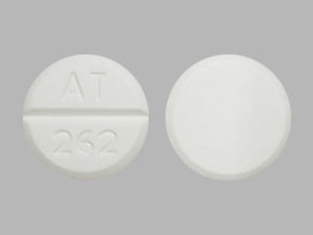 Pill AT 262 White Round is Methylphenidate Hydrochloride (Chewable)