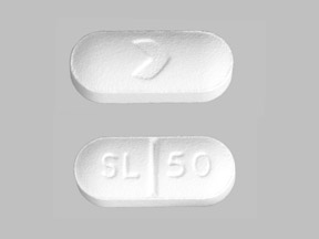 Pill SL 50 > White Oval is Sertraline Hydrochloride