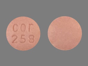 Pill cor 258 Peach Round is Oxymorphone Hydrochloride