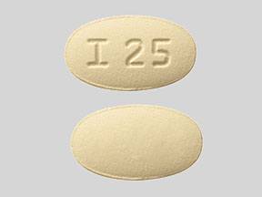 Pill I 25 Yellow Oval is Glyburide and Metformin Hydrochloride