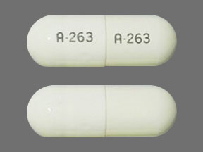 Pill A-263 A-263 White Capsule/Oblong is Isradipine