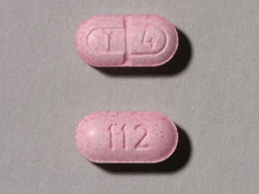Pill T 4 112 Pink Oval is Levothyroxine Sodium