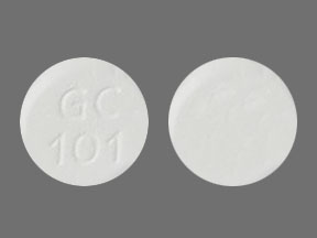 Pill GC 101 White Round is Acetaminophen
